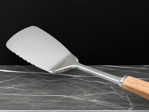 Home Hero Stainless Steel Kitchen Utensils Set - Wood Handle Nonstick Stainless Steel Cooking Utensils Set - Heat Resistant Kitchen Essentials & Metal Kitchen Gadgets (Silver & Wood)