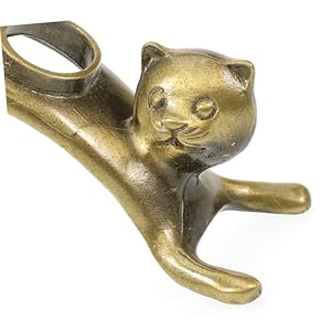 PRETYZOOM Cat Wine Stopper Holder Countertop Rack Metal Wine Pourer Organizer Small Bottle Stopper Stand for Home Bar Kitchen Display