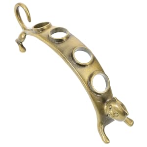 PRETYZOOM Cat Wine Stopper Holder Countertop Rack Metal Wine Pourer Organizer Small Bottle Stopper Stand for Home Bar Kitchen Display