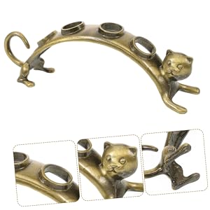 PRETYZOOM Cat Wine Stopper Holder Countertop Rack Metal Wine Pourer Organizer Small Bottle Stopper Stand for Home Bar Kitchen Display