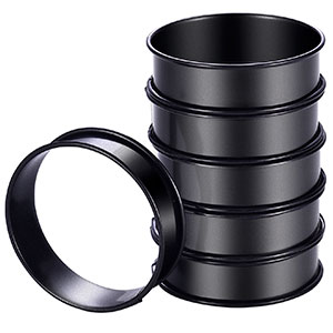 16Packs English Muffin Rings Crumpet Rings NONSTICK -Stainless Steel Double Rolled Tart Rings 3.15 Inch & 4 Inch Round Metal Baking Cooking Pastry Ring Molds for cookies, pancakes, crumpets