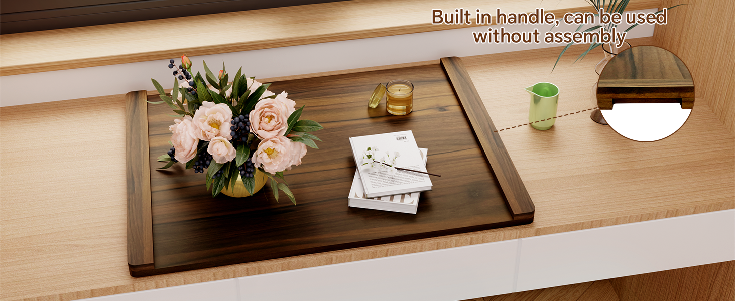 Noodle Board Stove Cover Wood (Ready to Use), Stove Top Covers for Electric Stove, Gas Stove, Wooden Decorative Rustic Kitchen Serving Tray, for Range Stovetop, Cooktop, 30'' * 22'', Brown