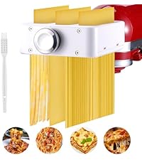 3-in-1 Pasta Attachment for KitchenAid Stand Mixer, Pasta Roller & Cutter Set with Spaghetti & Fettuccine Cutters, Quick Install Pasta Maker Accessories for Home Chefs & Foodie Gifts