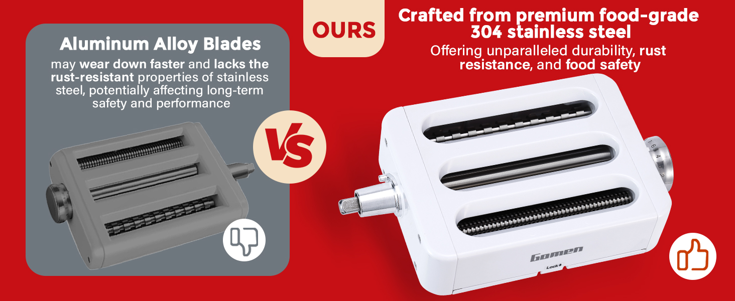 3-in-1 Pasta Attachment for KitchenAid Stand Mixer, Pasta Roller & Cutter Set with Spaghetti & Fettuccine Cutters, Quick Install Pasta Maker Accessories for Home Chefs & Foodie Gifts