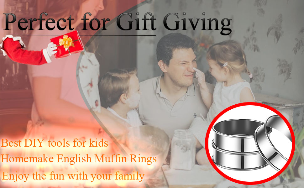 DATANYA 12Packs 4 Inch English Muffin Rings Crumpet Rings Stainless Steel Double Rolled Tart Rings, Round Metal Cooking Pastry Ring Molds for Crumpets baking