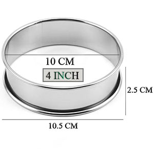 DATANYA 12Packs 4 Inch English Muffin Rings Crumpet Rings Stainless Steel Double Rolled Tart Rings, Round Metal Cooking Pastry Ring Molds for Crumpets baking