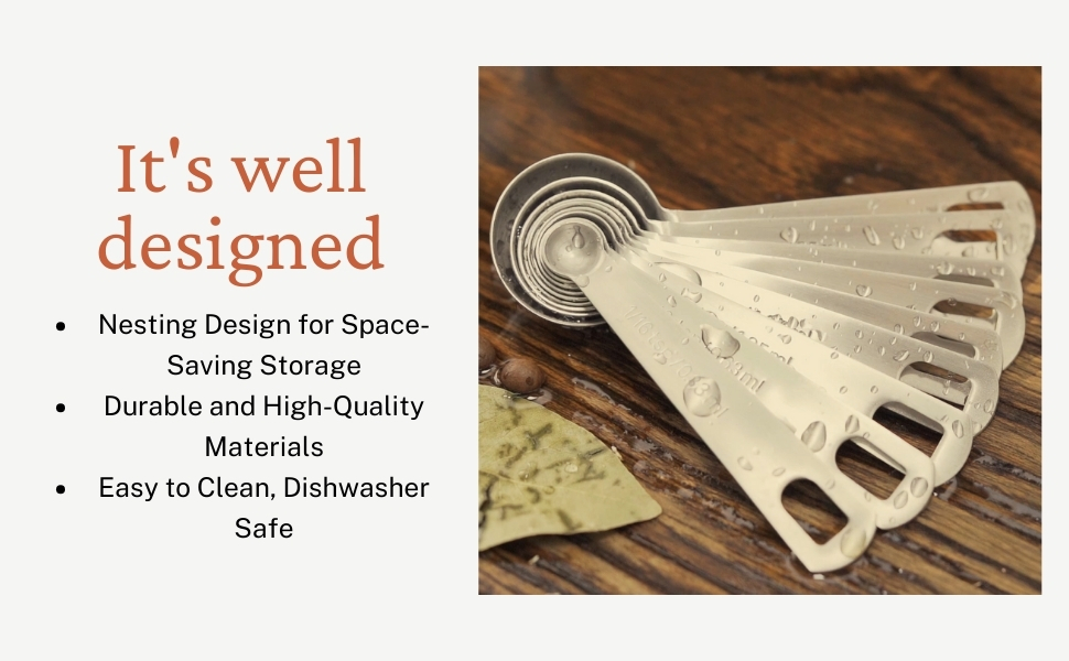 14PCS Measuring Spoons Set, 1 tbsp, 1/2 tbsp, and 1-1/16tsp Stainless Steel Measuring Spoons for Cooking Baking Spice Jars and Liquid Ingredients