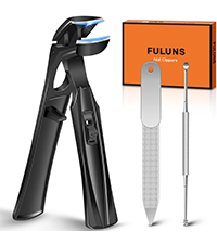 Nail Clippers for Men Thick Nails with Slanted Blade, Heavy Duty Nail Clippers with Catcher No Splash Fingernail Clipper Nail Cutter Gifts for Men Women Adults