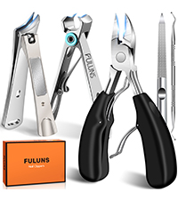 Nail Clippers for Men Thick Nails with Slanted Blade, Heavy Duty Nail Clippers with Catcher No Splash Fingernail Clipper Nail Cutter Gifts for Men Women Adults