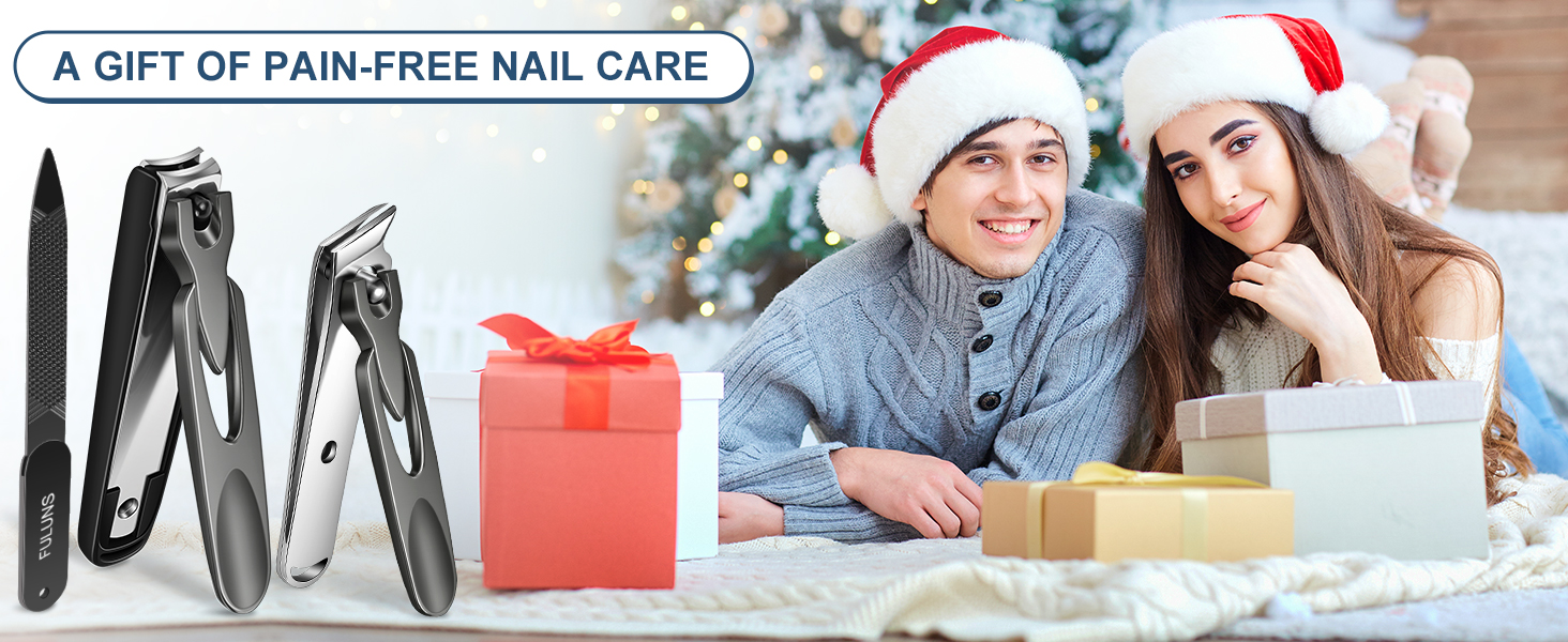 Nail Clippers for Men Thick Nails with Slanted Blade, Heavy Duty Nail Clippers with Catcher No Splash Fingernail Clipper Nail Cutter Gifts for Men Women Adults