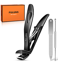 Nail Clippers for Men Thick Nails with Slanted Blade, Heavy Duty Nail Clippers with Catcher No Splash Fingernail Clipper Nail Cutter Gifts for Men Women Adults