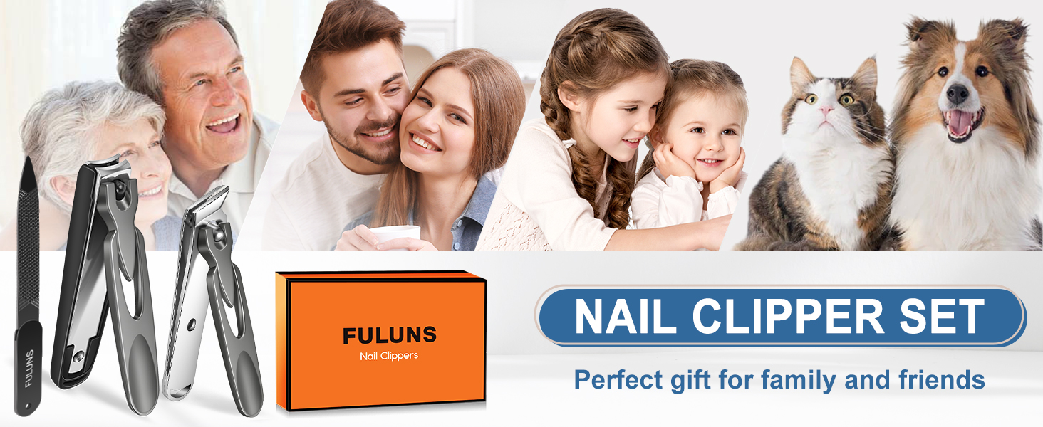 Nail Clippers for Men Thick Nails with Slanted Blade, Heavy Duty Nail Clippers with Catcher No Splash Fingernail Clipper Nail Cutter Gifts for Men Women Adults