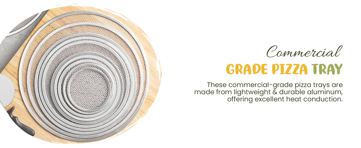 OCS Parts 14-Inch Aluminum Pizza Screen | Commercial Grade Pizza Tray Screen for Home Cooking, Pizzerias and Restaurants