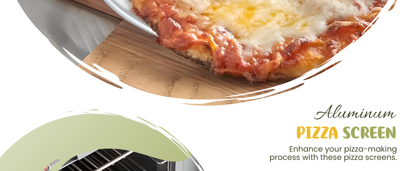 OCS Parts 14-Inch Aluminum Pizza Screen | Commercial Grade Pizza Tray Screen for Home Cooking, Pizzerias and Restaurants