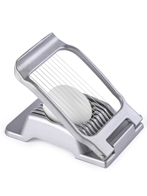 Egg Slicer for Hard Boiled Eggs, Stainless Steel Wire, Multipurpose Heavy Duty Aluminium Egg Cutter for Egg, Salads, Sandwiches, Strawberries, Mushrooms, Soft Cheese, Red