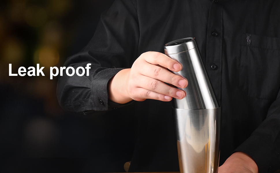 Bulk Commercial Cocktail Shakers 6pc Set, Professional Boston Shakers, Weighted Cocktail Shaker Tins for Bartending - Stainless Steel Bar Shaker Set for Restaurants & Bars - Silver