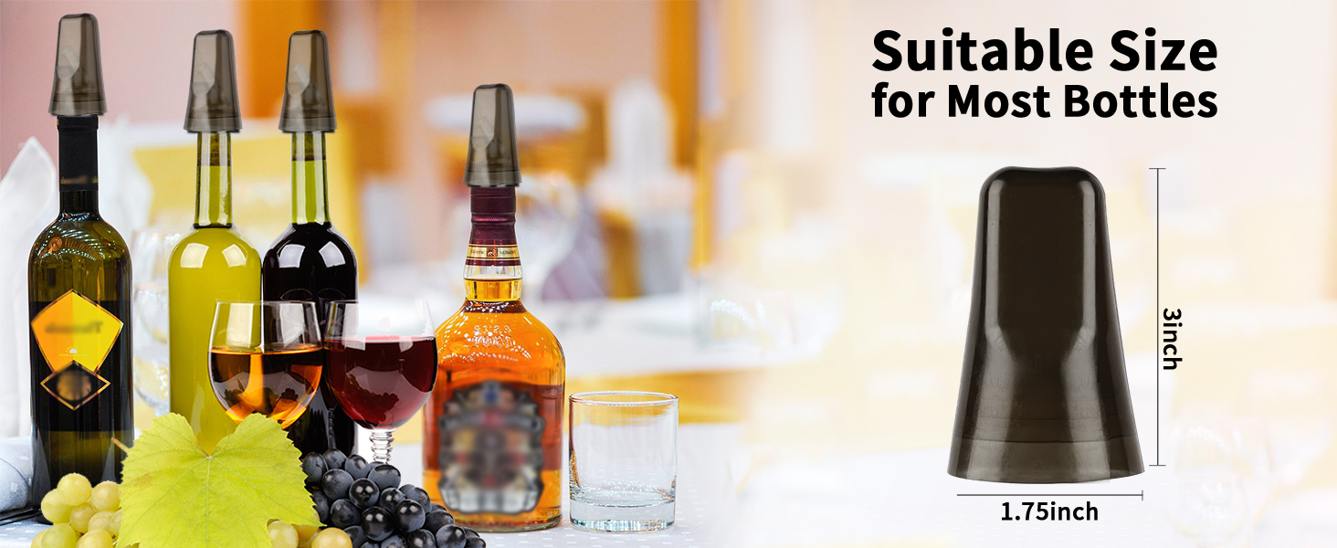 25 Pieces Pour Spout Cover, Universal Dust Caps for Pourers Translucent Plastic Dust Cover for Bottle Caps, Liquor Bottle Covers Bottle Cover Dust for Home Kitchen Tools Supplies -Black