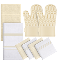 Oven Mitts and Pot Holders 4 Sets, Heat Resistant 500 ℉ Oven Mitt and Pot Holder,Oven Glove&Potholders with Non-Slip Silicone Surface,Kitchen Essentials for Cooking/Baking/BBQ-Black