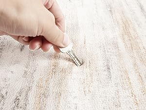 KIMODE Anti Fatigue Kitchen Mats for Floor 2 Piece, Cushioned Abstract Kitchen Rugs,Memory Foam Kitchen Floor Mats, Standing Desk Mats for Laundry, Office, Sink Light Brown Multi 17