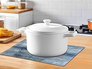 Blue Gray Placemats Set of 4 Abstract Art Place Mats Indoor Modern Linen Table Placemats Washable Wipeable Waterproof Heat Resistant Kitchen Place Mats for Dining Tables, 18 X 12 Inch