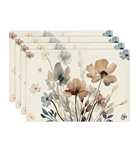 Artoid Mode Green Yellow Mandala Round Placemats Set of 4,14 Inch Seasonal Spring Table Mats for Party Kitchen Dining Decoration