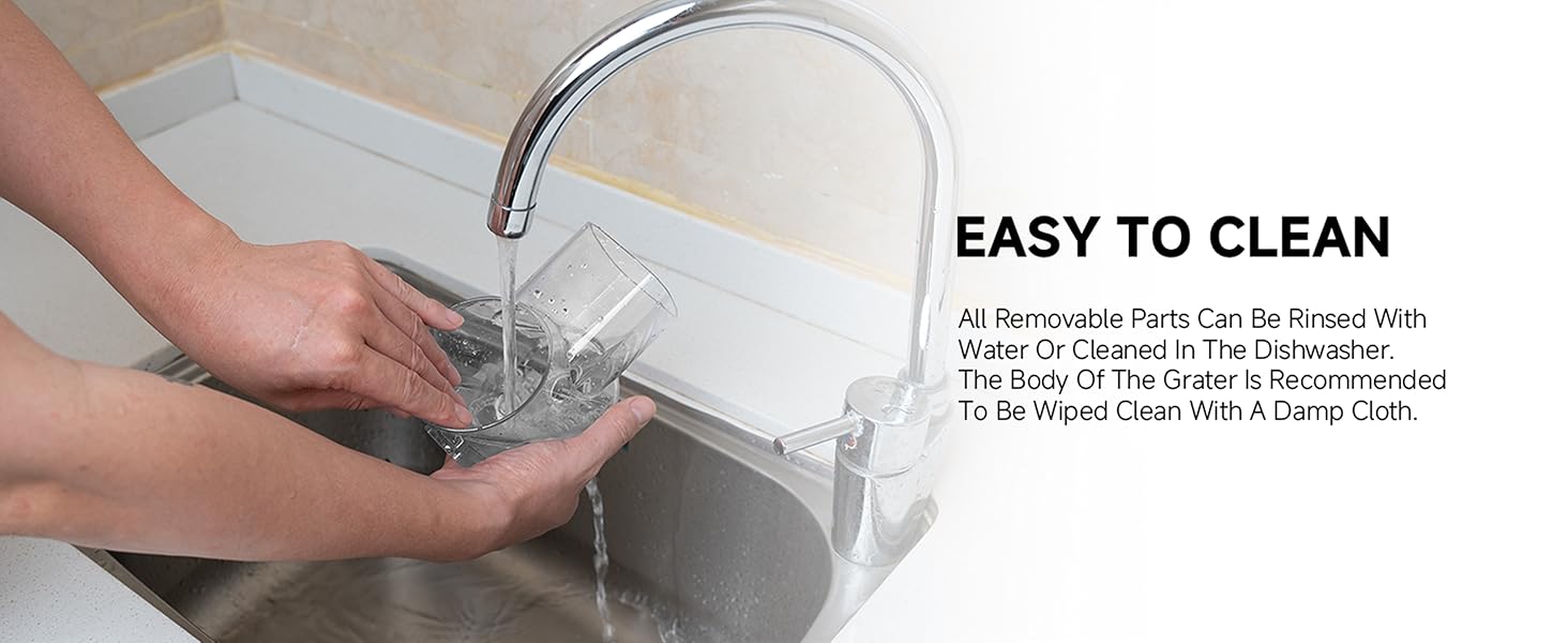 Rotary Cheese Grater, Cheese Grater Hand Crank with 3 Interchangeable Blades, Manual Cheese Shredder with Strong Suction Base, Easy to Use and Clean, Blue