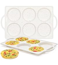 FUNBAKY Silicone Mini Muffin Pan, Metal Reinforced Frame 24 Cups Nonstick Mini Cupcake Pans with Handles Easy to Move for Baking Muffin, Cupcake, Egg Bites Oven Safe, Silicone Molds 2 Pack Confetti