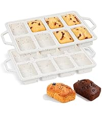 FUNBAKY Silicone Mini Muffin Pan, Metal Reinforced Frame 24 Cups Nonstick Mini Cupcake Pans with Handles Easy to Move for Baking Muffin, Cupcake, Egg Bites Oven Safe, Silicone Molds 2 Pack Confetti