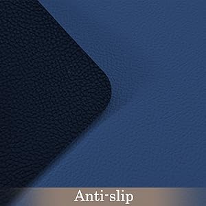 Reversible Faux Leather Placemats with Coasters Set of 4, Non-Slip Washable Table Mats for Dining, Kitchen, Heat Resistant Insulation Place Mat Easy to Clean (17 x 12 inch), Stain Resistant Placemats