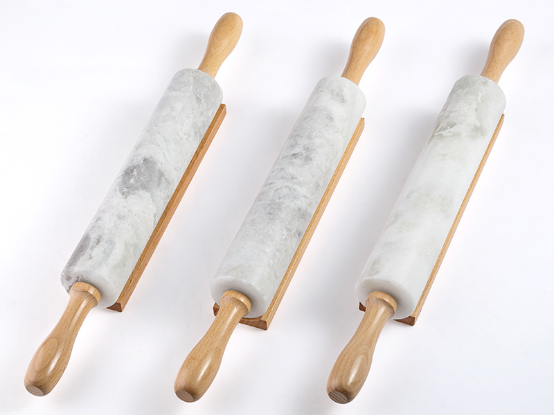 Koville Marble Rolling Pin, Non-Stick African Stone Polished Dough Roller, Pasta, Dumpling, Ravioli, Fondant, Pie Crust, Kitchen Baking Pastry Tools(Namib Fantasy)