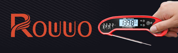 Meat Thermometer Digital, Instant Read Meat Thermometer for Grill and Cooking, Waterproof Food Thermometer for Kitchen and Outside, BBQ, Turkey, Candy, Liquids, Beef