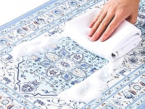 FRESHMINT Anti Fatigue Kitchen Mats Set 2 PCS, Waterproof & Non-Skid Medallion Kitchen Rugs, Cushioned Kitchen Floor Mats for Standing Washable Comfort Kitchen Runners for Lanudry, Office, Sink