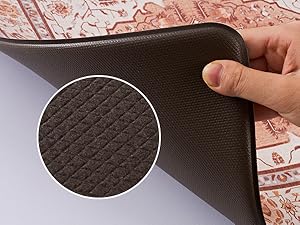 FRESHMINT Anti Fatigue Kitchen Mats Set 2 PCS, Waterproof & Non-Skid Medallion Kitchen Rugs, Cushioned Kitchen Floor Mats for Standing Washable Comfort Kitchen Runners for Lanudry, Office, Sink