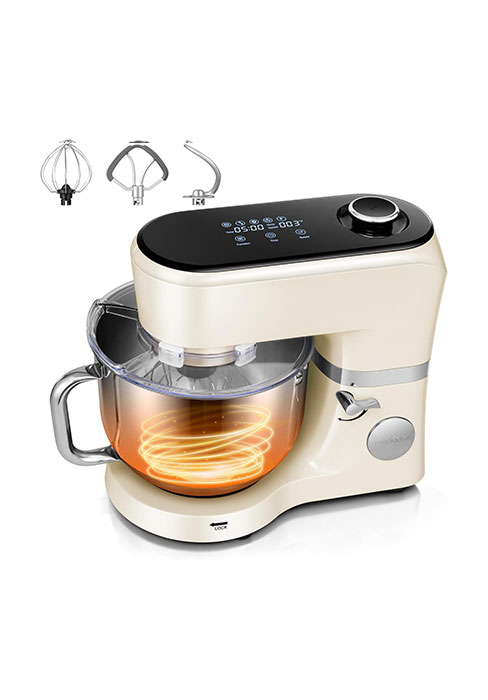 VIVOHOME 6-in-1 Stand Mixer, 8.5 Quart Electric Tilt-Head Kitchen Mixer with Bowl, Multifunctional Food Mixer for Cake, Bread, and Dough, with Meat Grinder, Blender, Pasta Maker Attachments, Blue