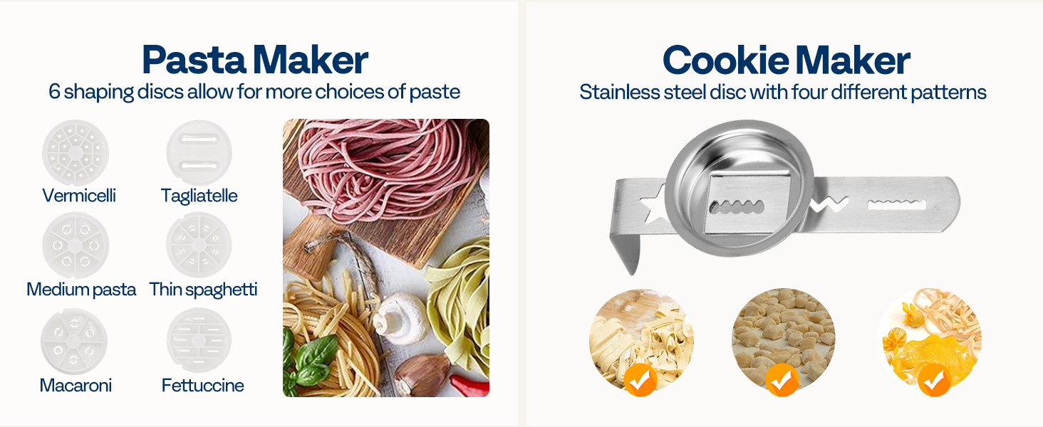 VIVOHOME 6-in-1 Stand Mixer, 8.5 Quart Electric Tilt-Head Kitchen Mixer with Bowl, Multifunctional Food Mixer for Cake, Bread, and Dough, with Meat Grinder, Blender, Pasta Maker Attachments, Blue