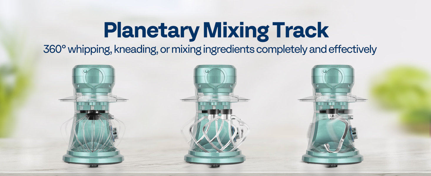 VIVOHOME 6-in-1 Stand Mixer, 8.5 Quart Electric Tilt-Head Kitchen Mixer with Bowl, Multifunctional Food Mixer for Cake, Bread, and Dough, with Meat Grinder, Blender, Pasta Maker Attachments, Blue