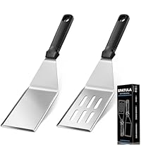 14-in Spatula Set, 18/0 Stianless Steel Heavy Duty Turner & Slotted Spatula, Kitchen Cooking Utensils Set, High Heat Resistant, Grilling Frying Serving Food, Pack of 2