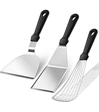 14-in Spatula Set, 18/0 Stianless Steel Heavy Duty Turner & Slotted Spatula, Kitchen Cooking Utensils Set, High Heat Resistant, Grilling Frying Serving Food, Pack of 2