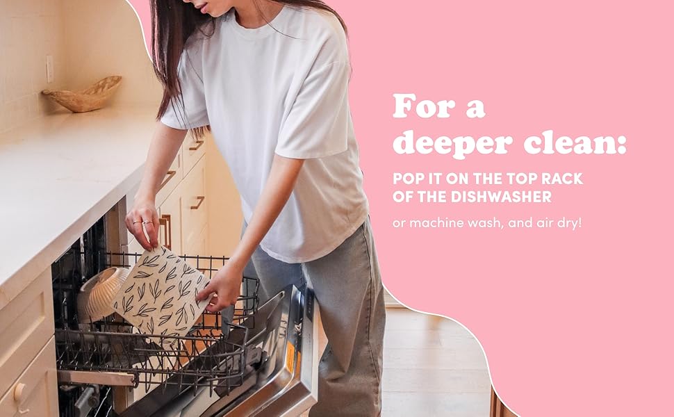 Papaya Reusable Paper Towels, Premium Swedish Dishcloths with Hook, Non-Scratch Reusable Paper Towel, 1 Sheet Replaces 17 Rolls - 2 Sheets, 1 Hook