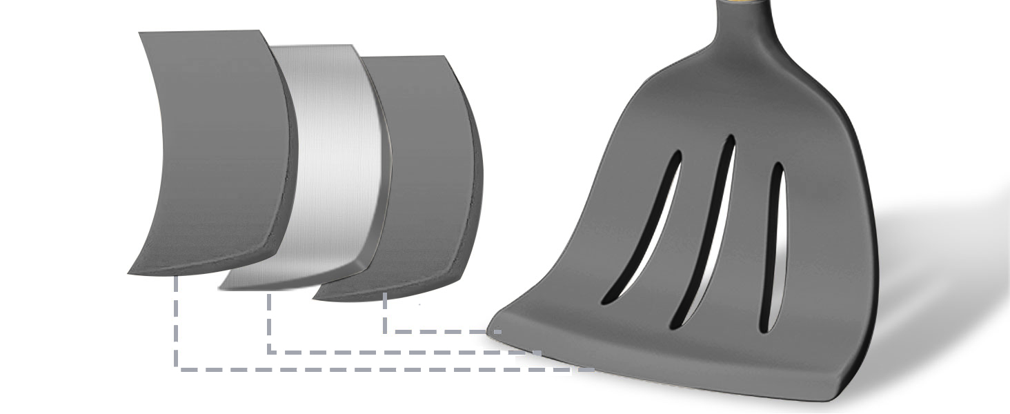 Umite Chef Silicone Kitchen Utensil Set, 34PCS Heat Resistant Kitchen Gadgets and Tools With Grater, Wood Handles for Nonstick Cookware (Dark Gray)