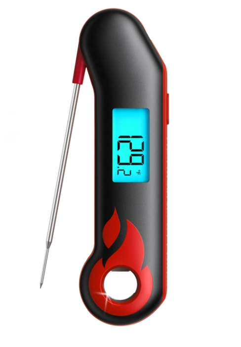 Professional 3X Faster 0.5sec Instant Read Meat Thermometer Digital, High Accuracy ±0.5°F, IP67 Waterproof, Auto Wake/Sleep & Rotate Display, NSF & NIST Certified, Backlight Fry Oil Candy Thermometer