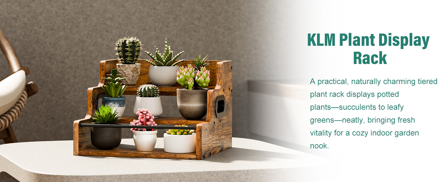 KLM Liquor Bottle Display Shelf, Coffee Syrup Rack Organizer, 3 Step Countertop Liquor Wine Rack, mini bar,liquor cabinet, Home Retro Bar Shelf Stand for Liquor Whiskey, Spirits