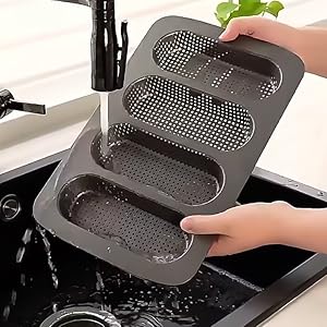Hot Dot Bun Pan, Carbon Steel Non-Stick Baguette Pan Bread Mold Mini Baguette Sandwich Baking Tray for Oven Baker