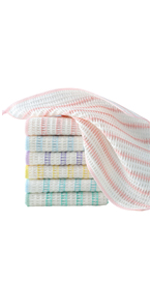 10 Pack Dishcloths White Fiber Dish Cloths Towels Set 12