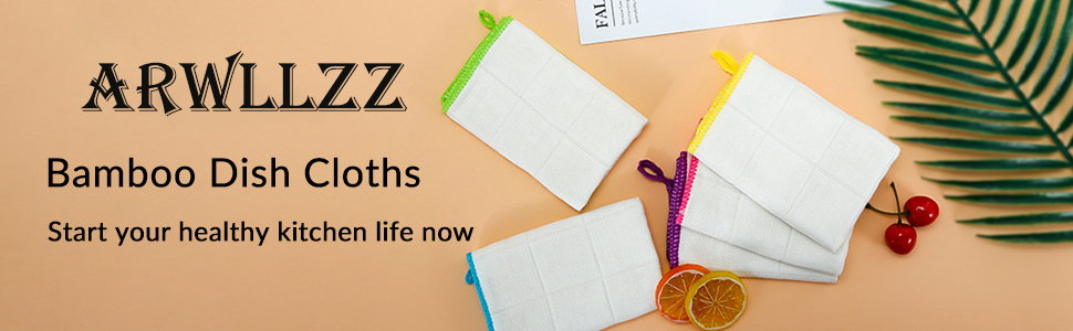 10 Pack Dishcloths White Fiber Dish Cloths Towels Set 12