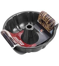 KITESSENSU Baking Pans Sets, Nonstick Bakeware Sets 7-Piece with Round/Square Cake Pan, Loaf Pan, Muffin Pan, Cookie Sheet, Roast Pan, Cooling Rack, Carbon Steel Bake Set Pink