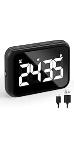 Kitchen Timers for Cooking, Chef Cooking Timer Clock with Loud Alarm - Magnetic Backing 100% Mechanical Desk Timer - No Batteries Required, Countdown Reminder Magnetic - Exquisite Stainless Steel Body