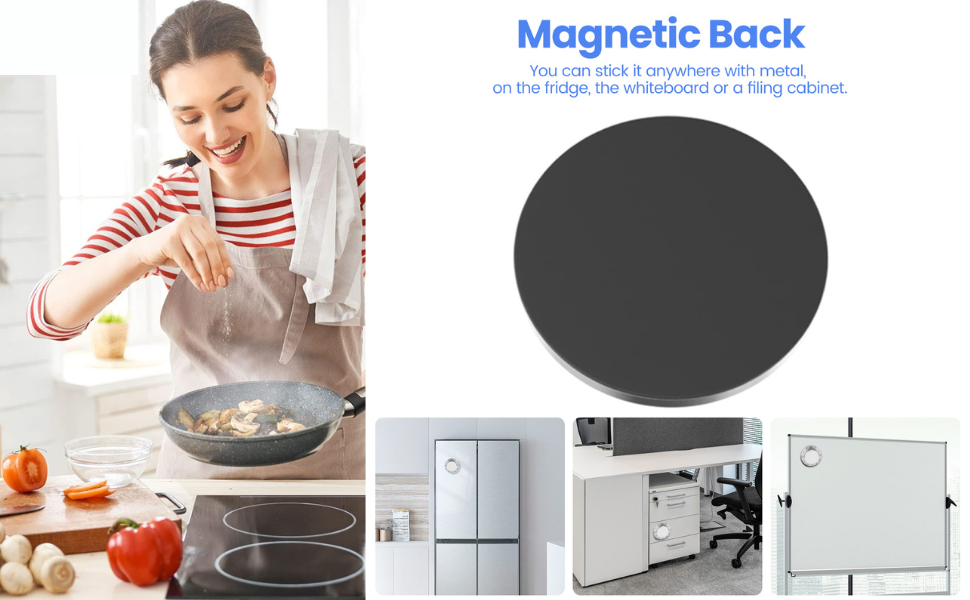 Kitchen Timers for Cooking, Chef Cooking Timer Clock with Loud Alarm - Magnetic Backing 100% Mechanical Desk Timer - No Batteries Required, Countdown Reminder Magnetic - Exquisite Stainless Steel Body