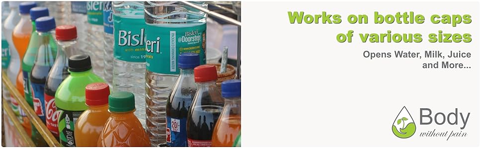 Electric Bottle Opener for Seniors - Automatic Solution for Easy Opening of Water Bottles. Ideal for Weak Hands or Those with Arthritis. Perfect for Soda, Milk, Juice. Battery Powered.