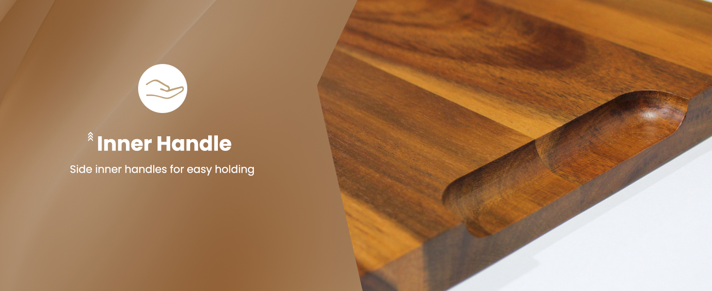 Acacia Wood Cutting Boards Set of 3 for Kitchen, Large Wooden Cutting Board with Juice Groove, Charcuterie Board, Chopping Board for Meat, Cheese, Fruits(17x12, 12x10, 12x7 inch)